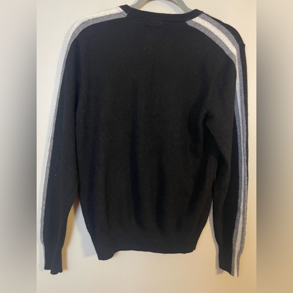 Magaschoni Men's Classic Black Crewneck 100% Cashmere - Picture 5 of 7